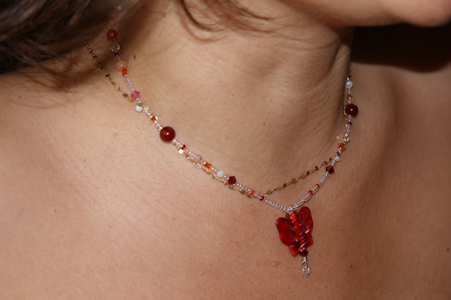 Flutterberry necklace