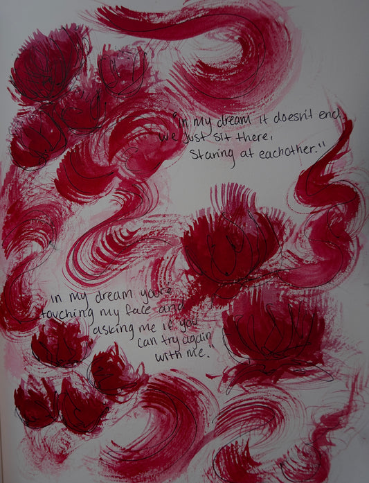 Red dreams print ঌ